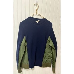 DOROTHEE SCHUMACHER Blue Military Style Wool Cashmere Sweater Size 1 Medium